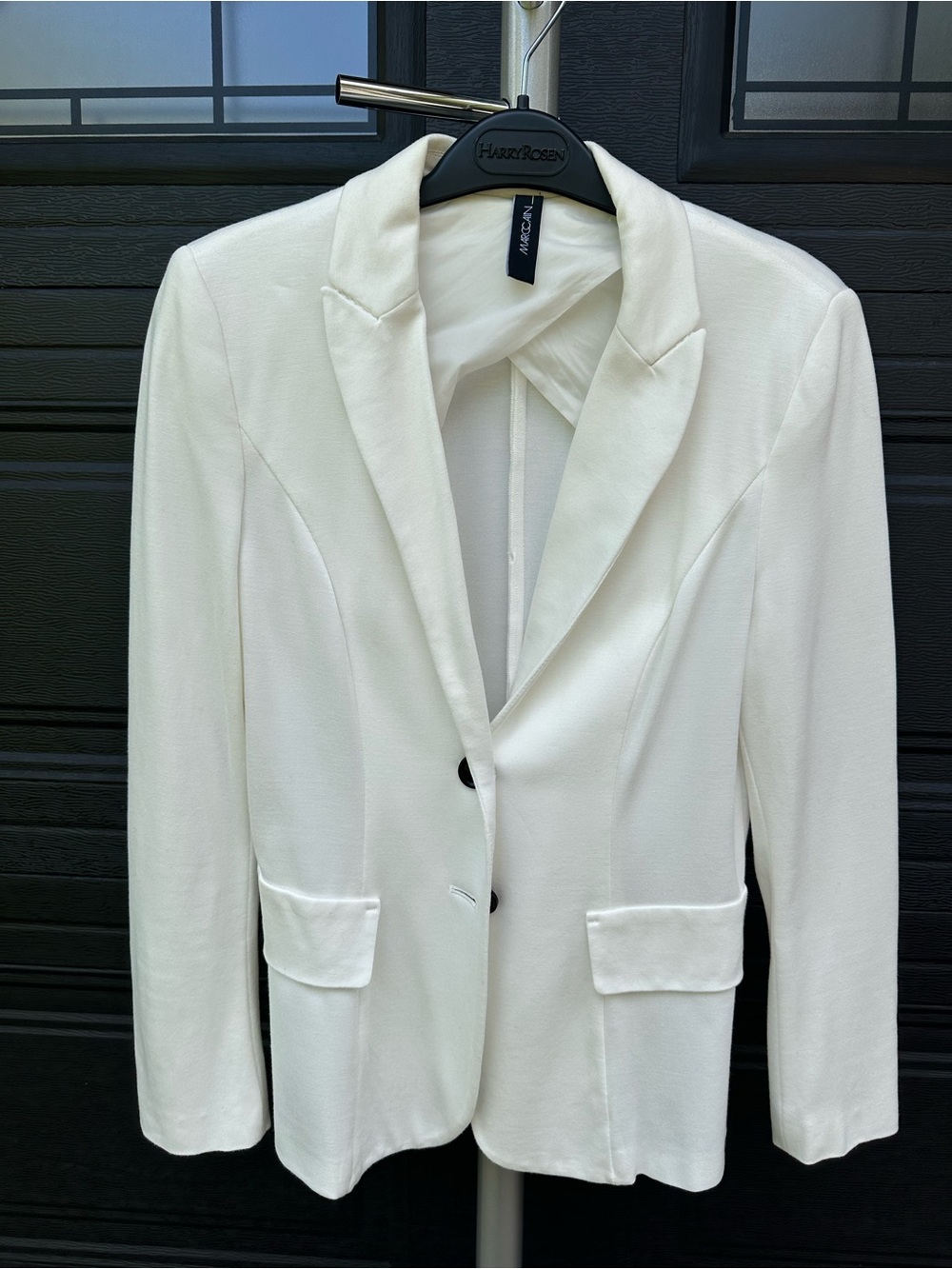 Marc Cain White Tailored Single-Button Blazer